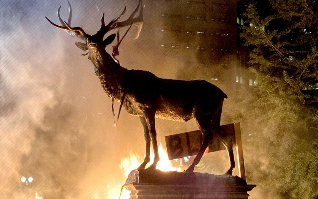 Elkstatueburning ROTHERT